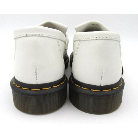 Dr. Martens ADRIAN White Smooth Leather Tassels Loafers SlipOn Size US 9 NEW Air - Picture 4 of 8